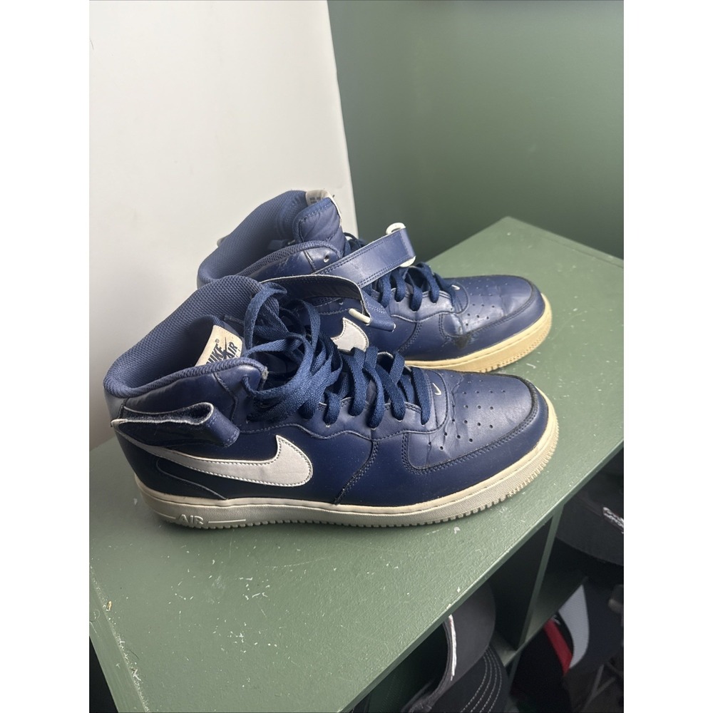 Nike Air Force 1 Mid Blue White Men's US 12 EU‎ 46 315123-407